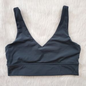 Buffbunny gray strappy sports bra size medium